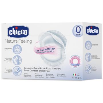 Coppette assorbilatte Chicco con antibatterico (60 pezzi)