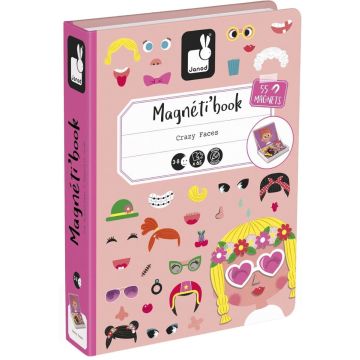 Libro magnetico Janod Magnéti'book "Crazy Faces" Girl