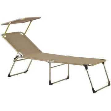 Lettino Fiam Amigo 40+ Tortora con parasole