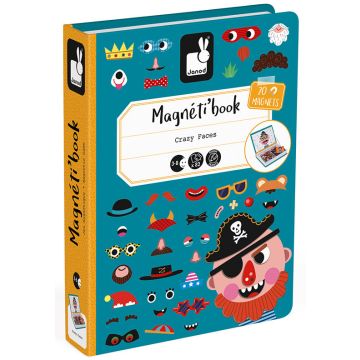 Libro magnetico Janod Magnéti'book "Crazy Faces" Boy