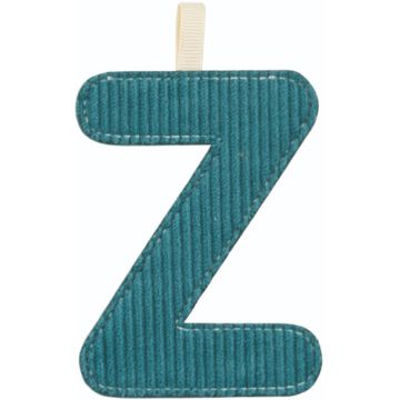 Lettera Lilliputiens Z in tessuto fosforescente Verde-blu