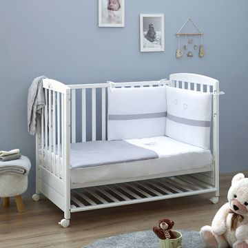 Lettino co-sleep Cuoricini Praim Bianco